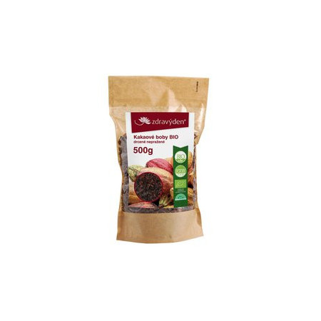 Kakaové boby BIO drcené nepražené 500g - CZ-BIO-003