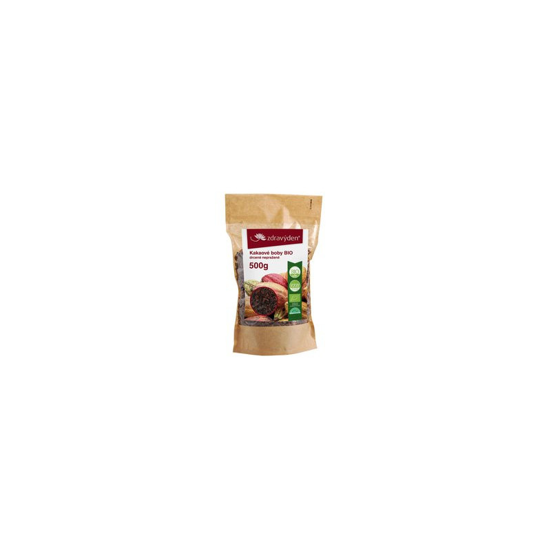 Kakaové boby BIO drcené nepražené 500g - CZ-BIO-003