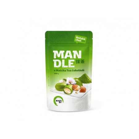 Mandle v Matcha Tea Čokoládě 100g - CZ-BIO-003
