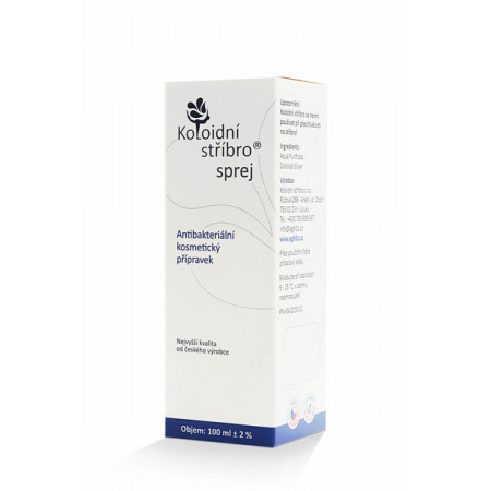 Koloidní stříbro sprej 100 ml - koncentrace 20ppm