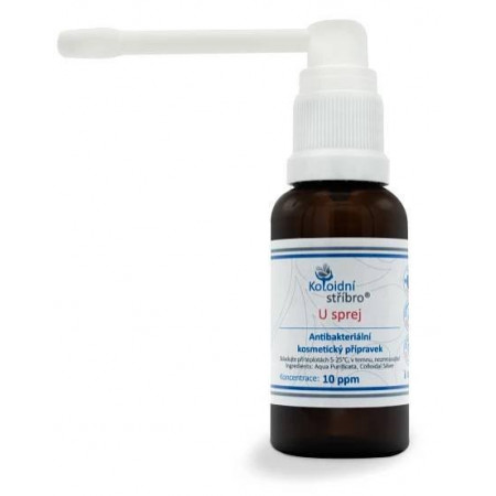Koloidní stříbro 30 ml + U aplikátor zdarma - koncentrace 30ppm
