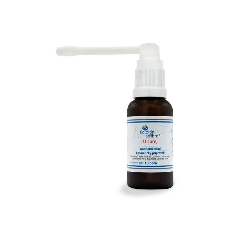 Koloidní stříbro 30 ml + U aplikátor zdarma - koncentrace 30ppm