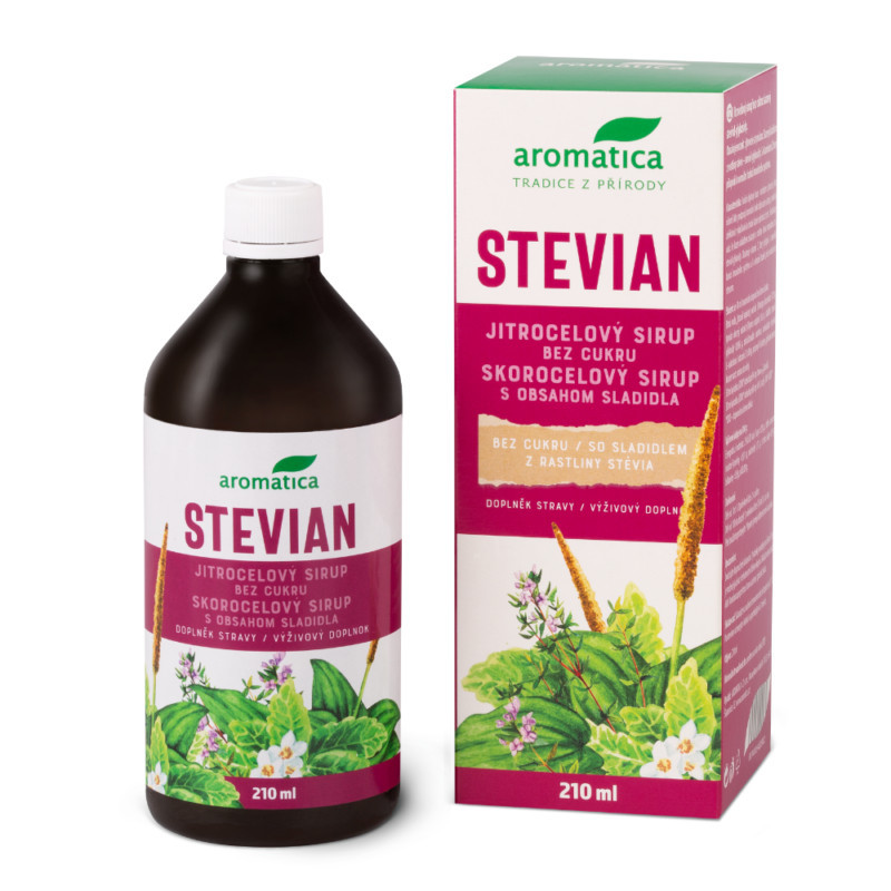 Stevian – jitrocelový sirup bez cukru