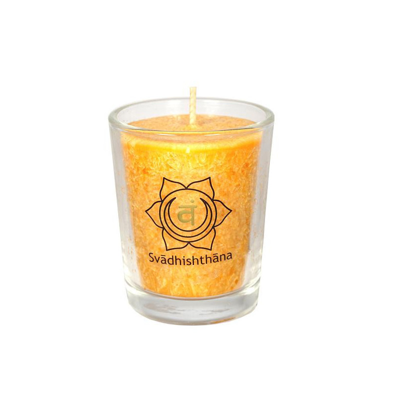 MINI čakrová svíce - oranžová
