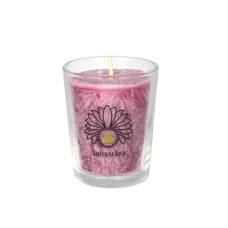 MINI čakrová svíce - fialová