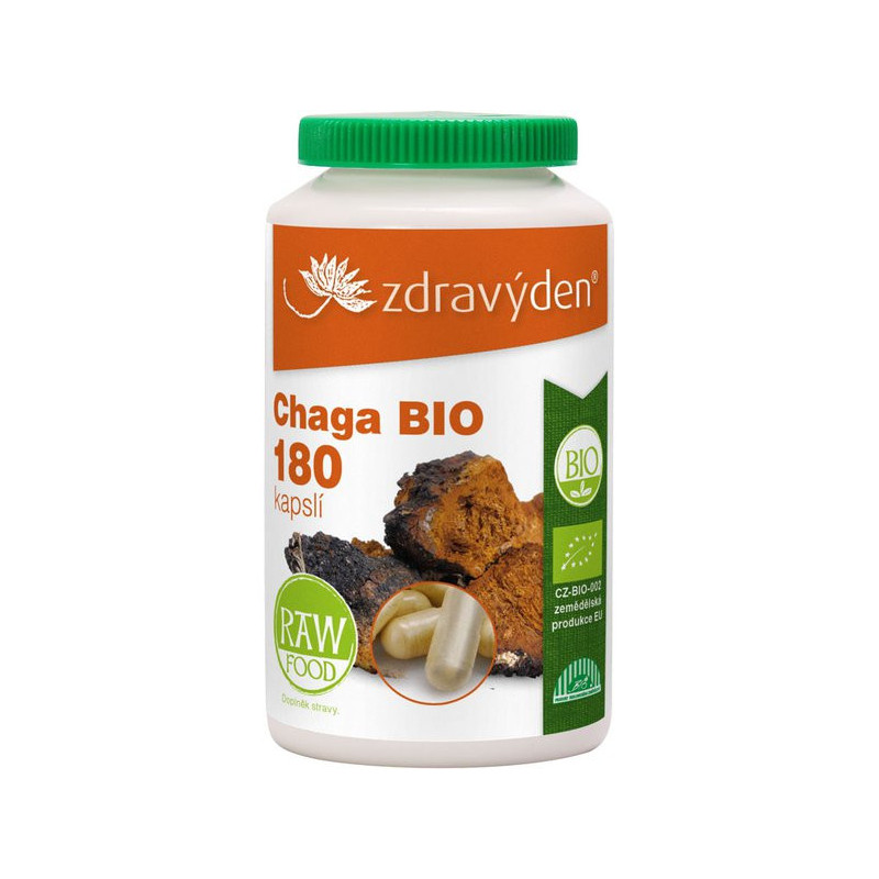 Chaga BIO 180 kapslí - CZ-BIO-003