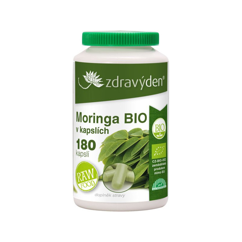 Moringa BIO 180 kapslí - CZ-BIO-003