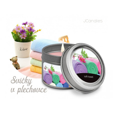 svíčka v plechovce - Hebký ručník