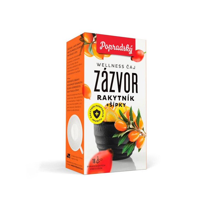WELLNESS ČAJ zázvor, rakytník + šípky